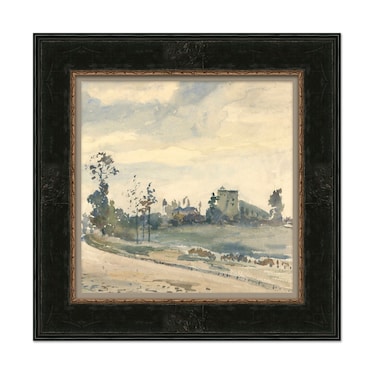 Water Color Road, Trees&House