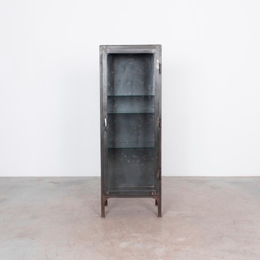Antique Industrial Glass Cabinet