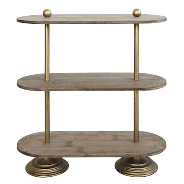 Three Tier Metal/Wood Shelf