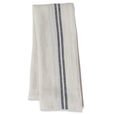 Linen Tea Towel (oatmeal/navy)
