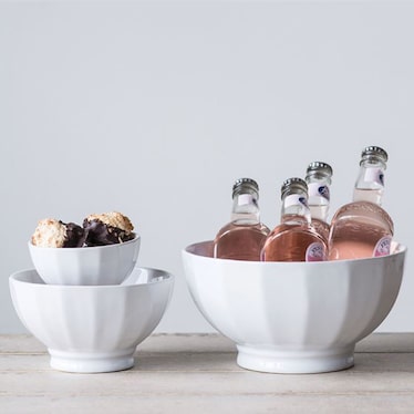 S/3 Antique White Bowls