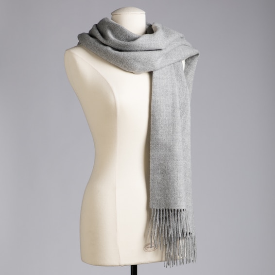 Alpaca Maxi Scarf - Platinum