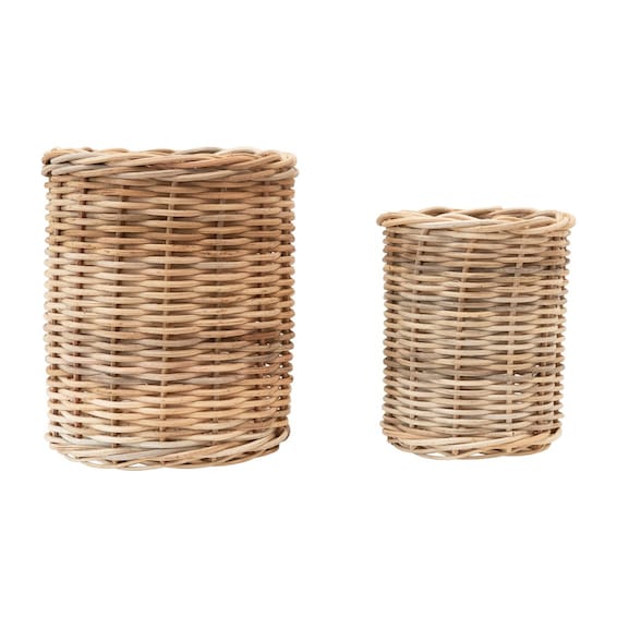 S/2 Wicker Containers