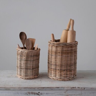 S/2 Wicker Containers