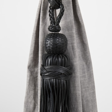 Antique Black Leather Tassel