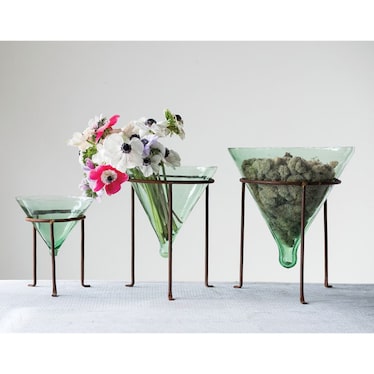 Recycled Glass 10" Planter