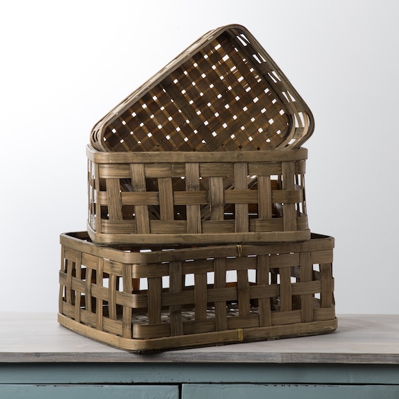 S/3 Tobacco Rectangle Baskets