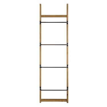 Metal and Wood Wall Rack