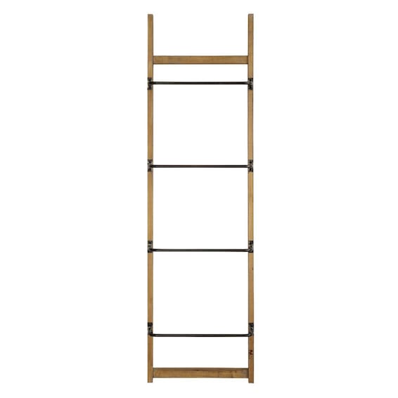 Metal and Wood Wall Rack