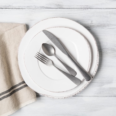 Vietri White Dinner Plate