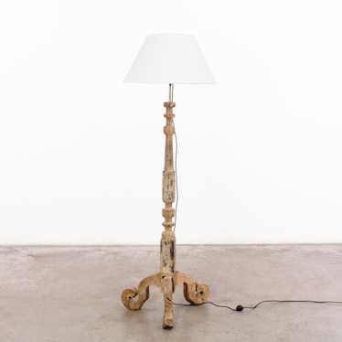Antique Wood Floor Lamp