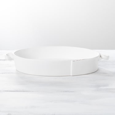 Vietri White Oval Baker