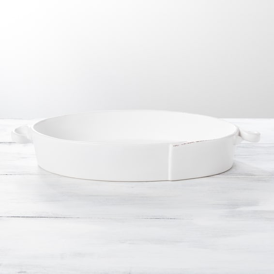 Vietri White Oval Baker