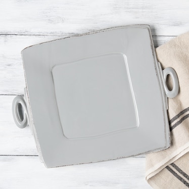 Vietri Gray Square Platter