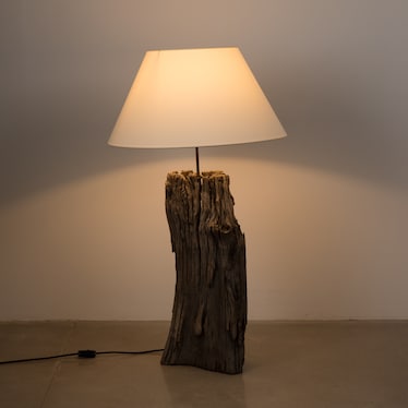 Antique Wood Table Lamp