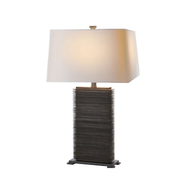 Convector Table Lamp Antique Zinc