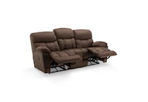 b cappuccino casual transitional recl sofa   