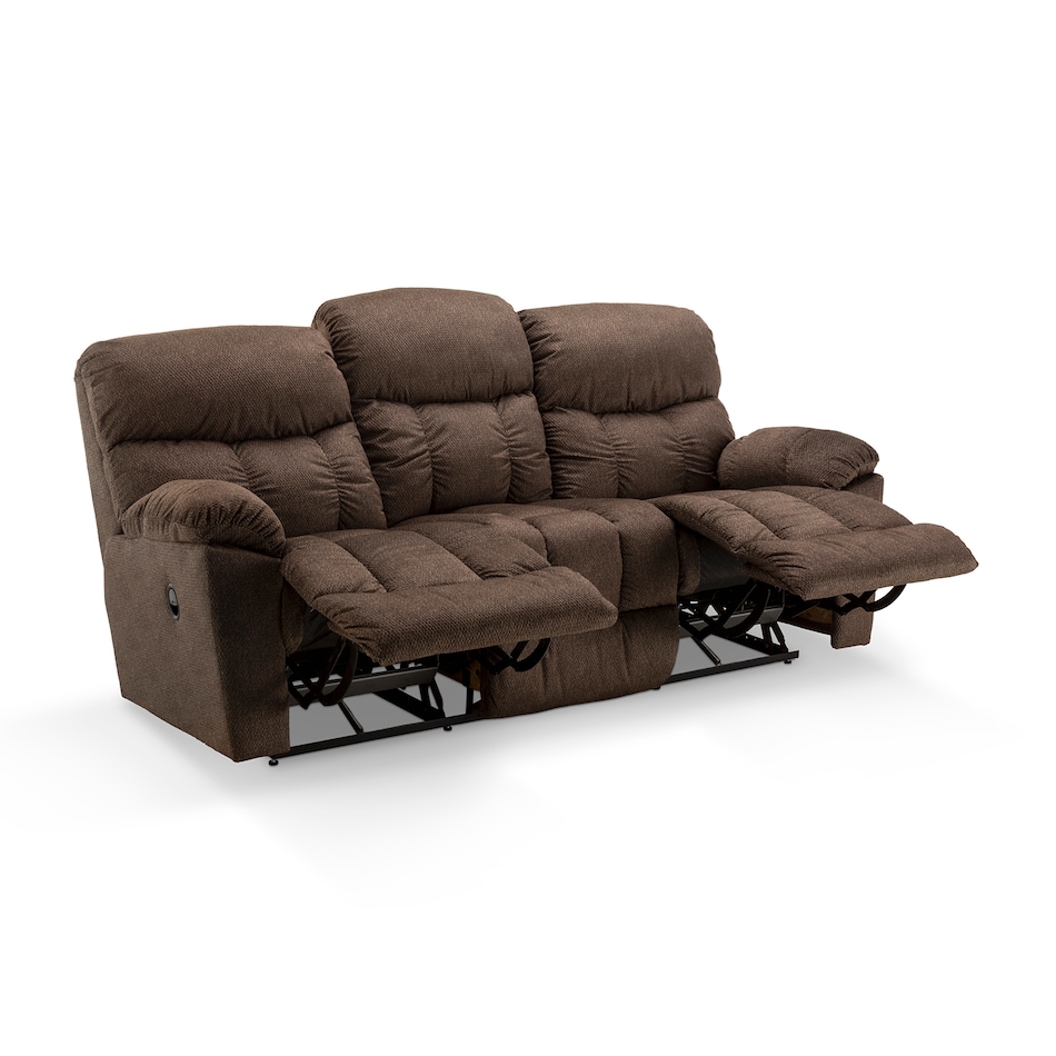 b cappuccino casual transitional recl sofa   
