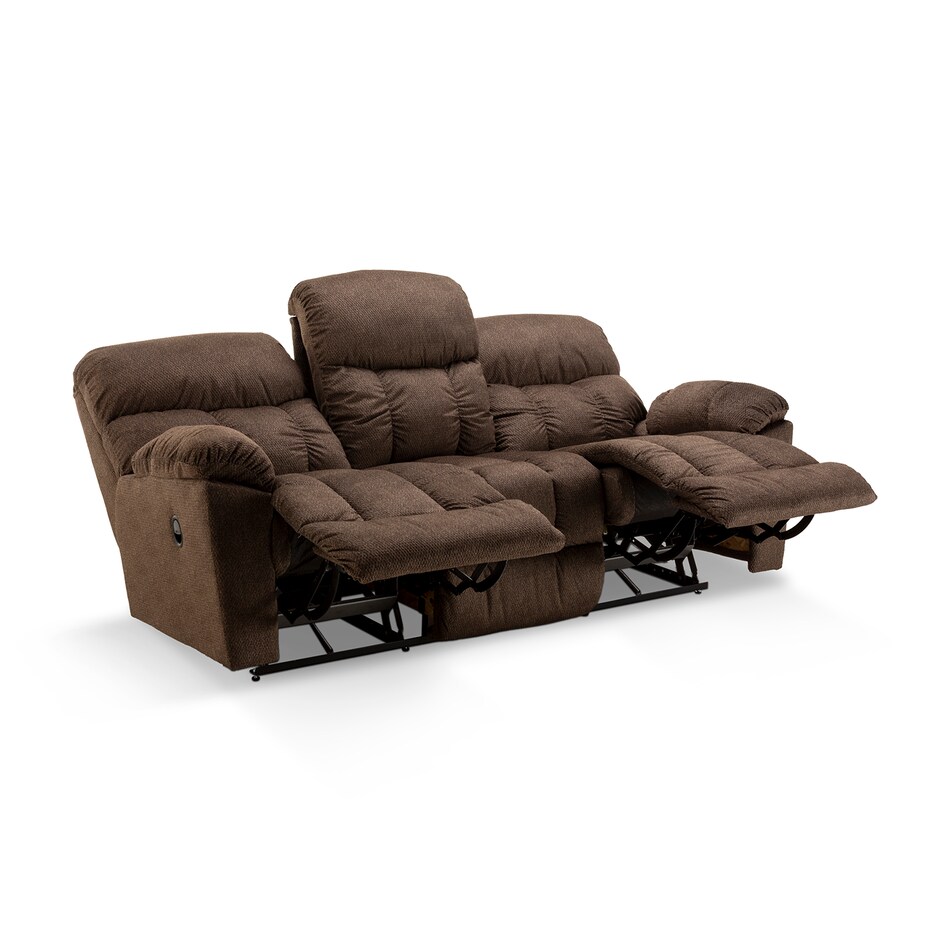 b cappuccino casual transitional recl sofa   