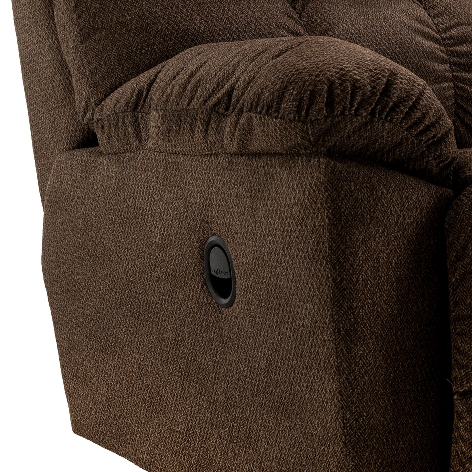 b cappuccino casual transitional recl sofa   