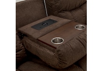 b cappuccino casual transitional recl sofa   