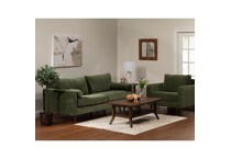 b green fabric sofa   