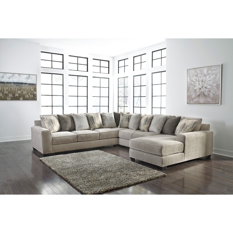 beige sectional stationary apc  