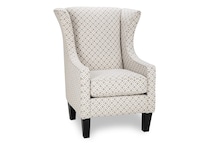 beige wing chair   