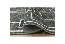 black   gray area rug   