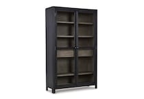 black   gray curio cabinets   