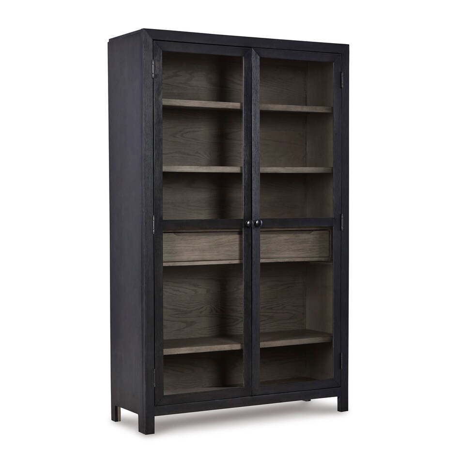 black   gray curio cabinets   