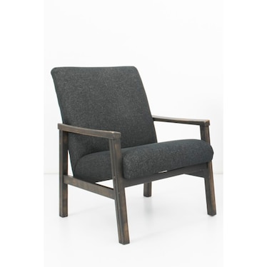 Antique Black Upholstered Arm Chair
