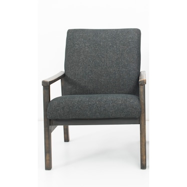 Antique Black Upholstered Arm Chair