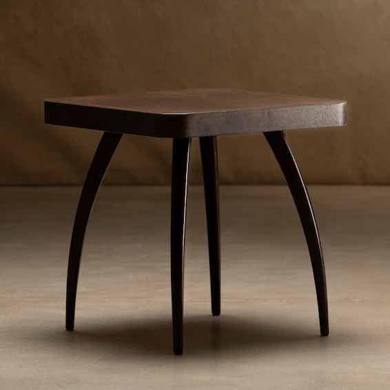 Black Patinated Spider Table by J. Halabala