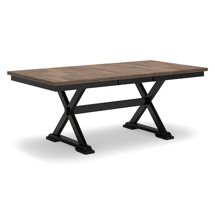 Riverside Black / Brown Butterfly Extension Dining Table