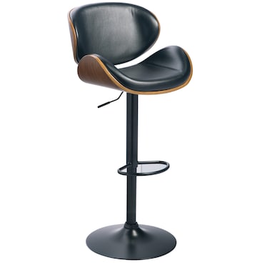 Benton Black Adjustable Swivel Barstool