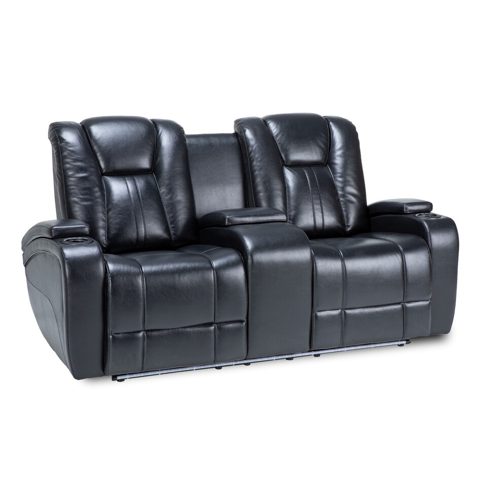 black casual transitional recl sofa   