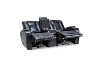 black casual transitional recl sofa   