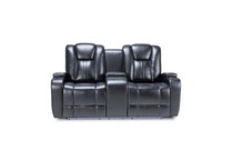 black casual transitional recl sofa   