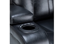 black casual transitional recl sofa   