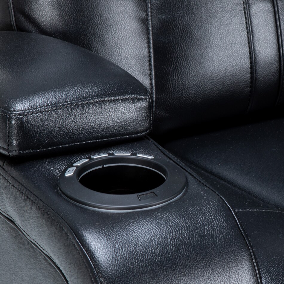 black casual transitional recl sofa   