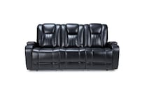 black casual transitional recl sofa   