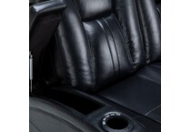 black casual transitional recl sofa   