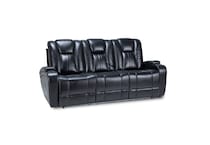 black casual transitional recl sofa   