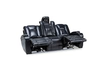black casual transitional recl sofa   