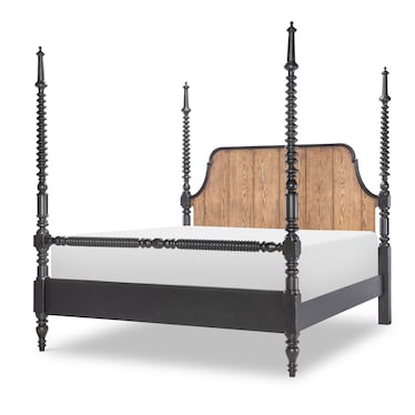 Vintage Black Poster Bed