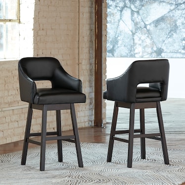 Bruce Black Barstool