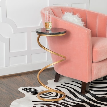 Spiral Black Accent Table