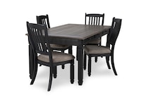 black gray country formal dining room apc  