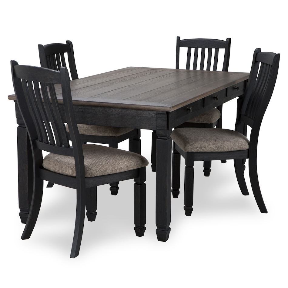 black gray country formal dining room apc  